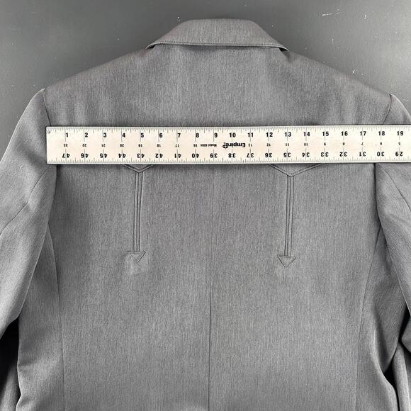 VTG Pagano West Suit Men 42R Dark Gray Poly Gab Smiles Western 33" Waist NWT USA - Picture 10 of 16